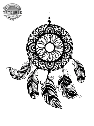 tatouage ephemere attrape reve polynesien Tatouage éphémère attrape rêve polynésien