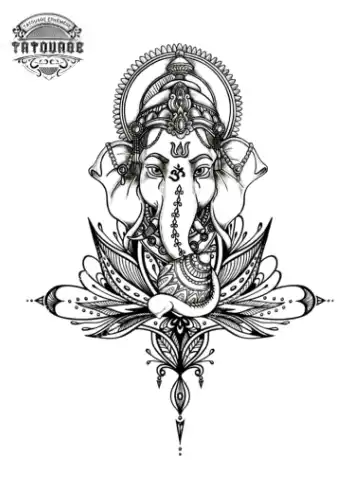 tatouage ephemere bouddha elephant Tatouage éphémère bouddha éléphant