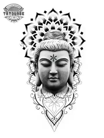 tatouage ephemere bouddha femme Tatouage éphémère bouddha femme