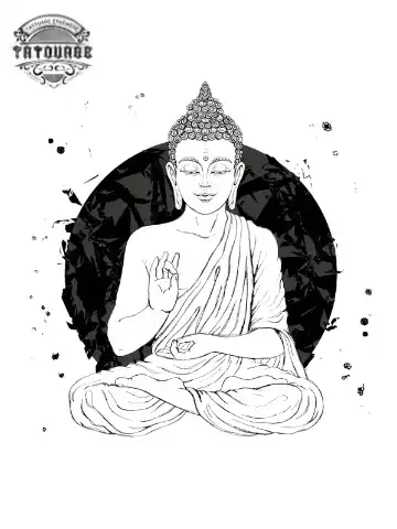 Tatouage éphémère bouddha homme