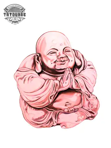 tatouage ephemere bouddha rouge Tatouage éphémère bouddha rouge