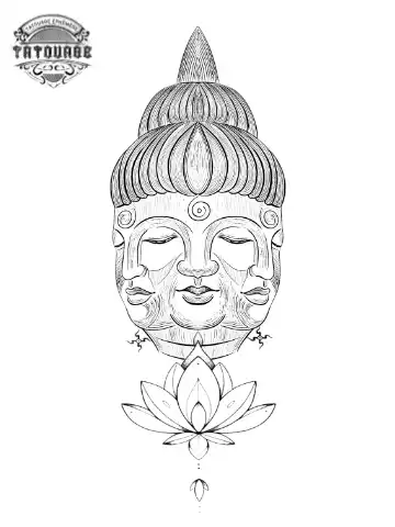tatouage ephemere bouddha visage Tatouage éphémère bouddha visage