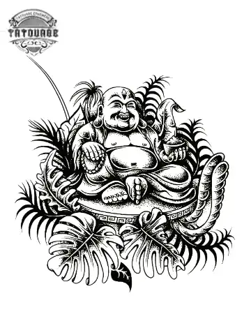 Tatouage éphémère bouddha