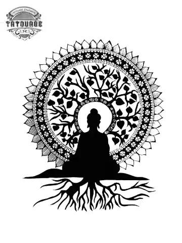 tatouage ephemere bouddhiste arbre Tatouage éphémère bouddhiste arbre