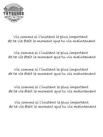 tatouage ephemere bouddhiste phrase Tatouage éphémère bouddhiste phrase