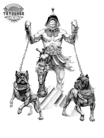 tatouage ephemere chien de guerre Tatouage éphémère chien de guerre