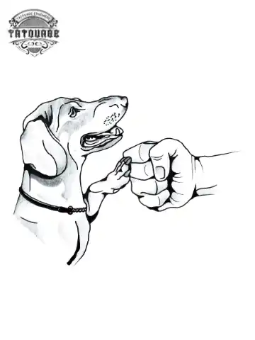tatouage ephemere chien homme Tatouage éphémère chien homme