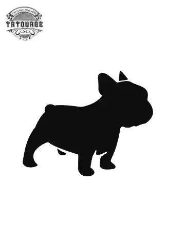 Tatouage éphémère chien simple
