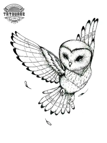 tatouage ephemere chouette dessin Tatouage éphémère chouette dessin