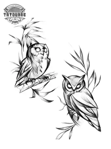 tatouage ephemere chouette hibou Tatouage éphémère chouette hibou