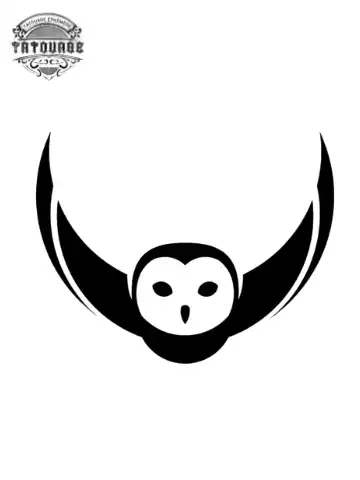 tatouage ephemere chouette minimaliste Tatouage éphémère chouette minimaliste
