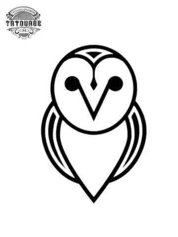 tatouage ephemere chouette simple Tatouage éphémère chouette simple