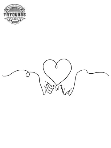 tatouage ephemere coeur a deux Tatouage éphémère coeur à deux