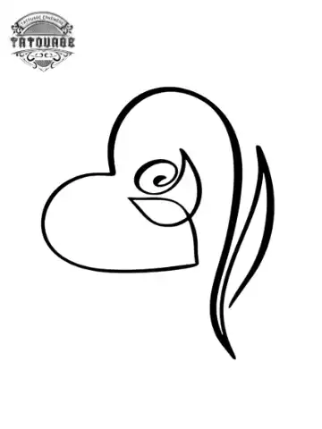 tatouage ephemere coeur avec une rose Tatouage éphémère coeur avec une rose