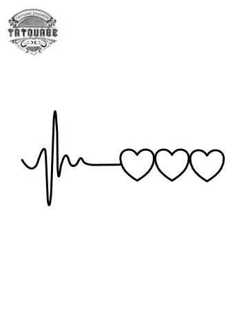 tatouage ephemere coeur battement Tatouage éphémère coeur battement