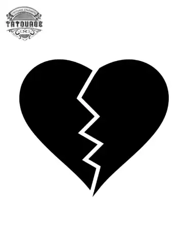 Tatouage éphémère coeur brisé femme