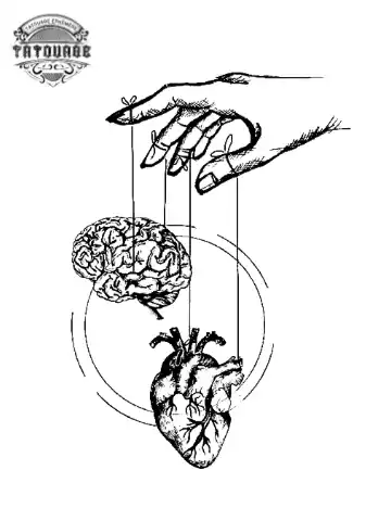 tatouage ephemere coeur cerveau Tatouage éphémère coeur cerveau