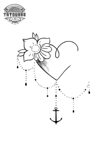 tatouage ephemere coeur dentelle Tatouage éphémère coeur dentelle