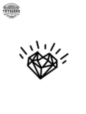 Tatouage éphémère coeur diamant