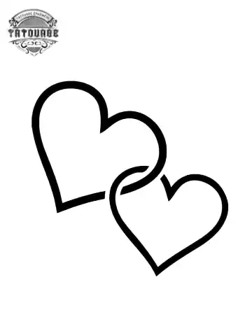 tatouage ephemere coeur en commun Tatouage éphémère coeur en commun