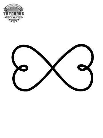 tatouage ephemere coeur entrelace Tatouage éphémère coeur entrelacé