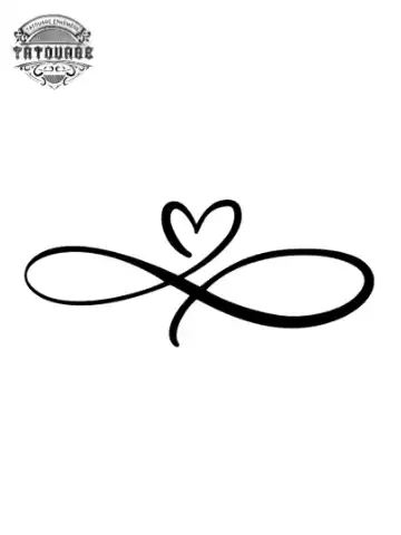 tatouage ephemere coeur et infini Tatouage éphémère coeur et infini