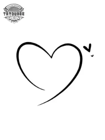 tatouage ephemere coeur fin Tatouage éphémère coeur fin