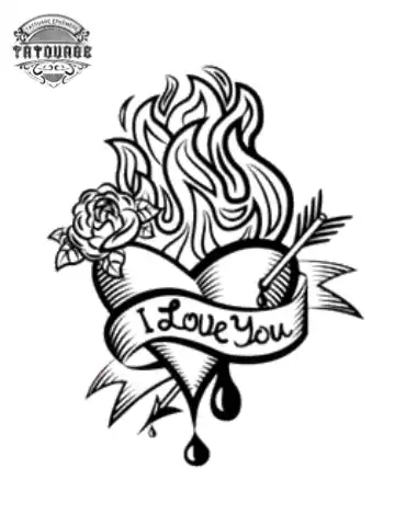 tatouage ephemere coeur fleche Tatouage éphémère coeur flèche
