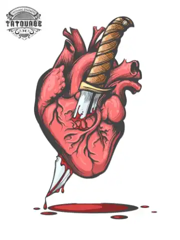 tatouage ephemere coeur humain Tatouage éphémère coeur Humain