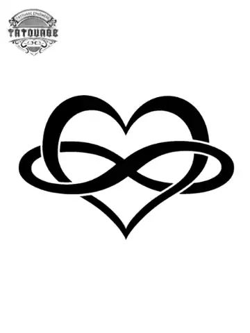 Tatouage éphémère coeur infini