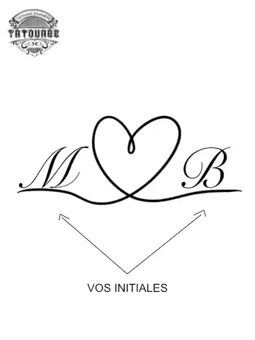 tatouage ephemere coeur initiale Tatouage éphémère coeur initiale