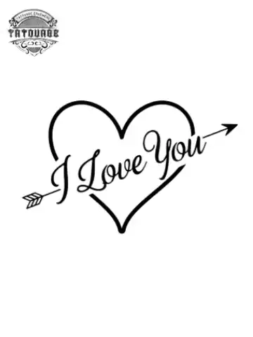 tatouage ephemere coeur je t aime Tatouage éphémère coeur je t’aime