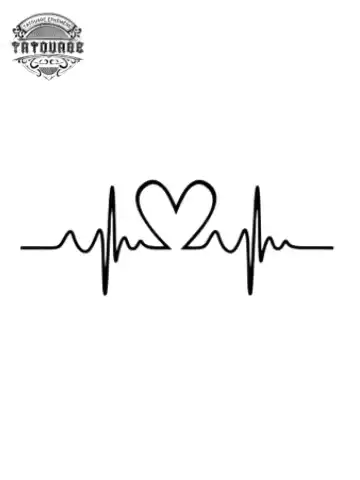 tatouage ephemere coeur ligne de vie Tatouage éphémère coeur ligne de vie