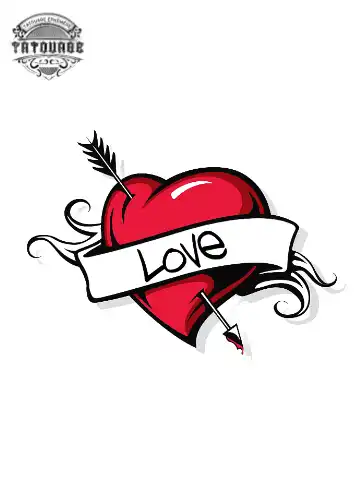 tatouage ephemere coeur love Tatouage éphémère coeur love