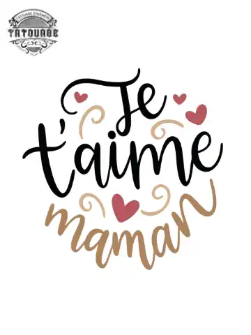 tatouage ephemere coeur maman je t aime Tatouage éphémère coeur maman je t’aime