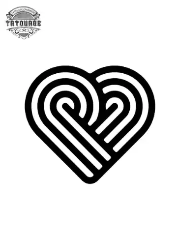 tatouage ephemere coeur minimaliste Tatouage éphémère coeur minimaliste