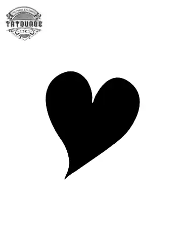 Tatouage éphémère coeur noir