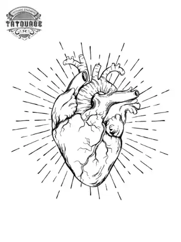 tatouage ephemere coeur realiste Tatouage éphémère coeur réaliste