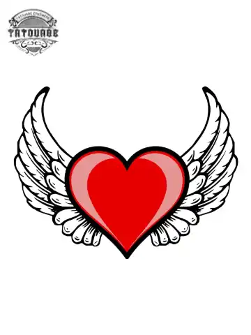 tatouage ephemere coeur rouge Tatouage éphémère coeur rouge