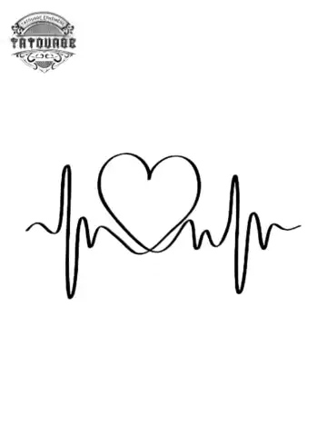 tatouage ephemere coeur rythme cardiaque Tatouage éphémère coeur rythme cardiaque