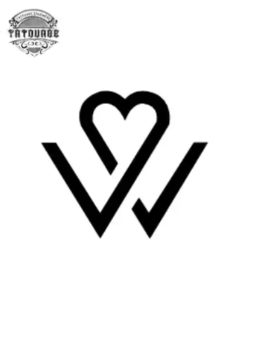 tatouage ephemere coeur triangle Tatouage éphémère coeur triangle