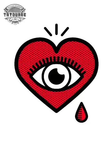 tatouage ephemere coeur triste Tatouage éphémère coeur triste