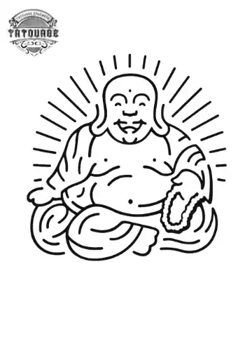tatouage ephemere contour bouddha Tatouage éphémère contour bouddha