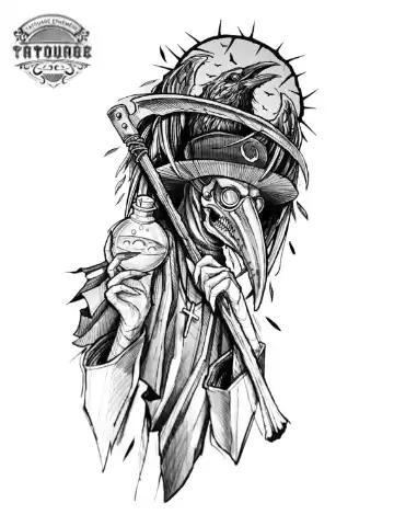 tatouage ephemere corbeau homme Tatouage éphémère corbeau homme