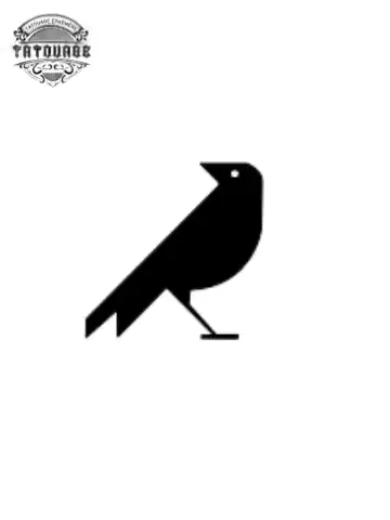 tatouage ephemere corbeau minimaliste Tatouage éphémère corbeau minimaliste