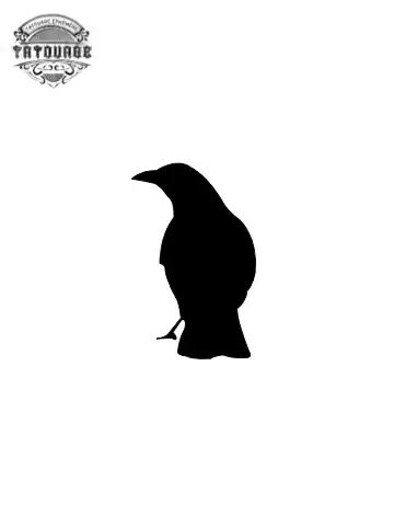 tatouage ephemere corbeau petit Tatouage éphémère corbeau petit