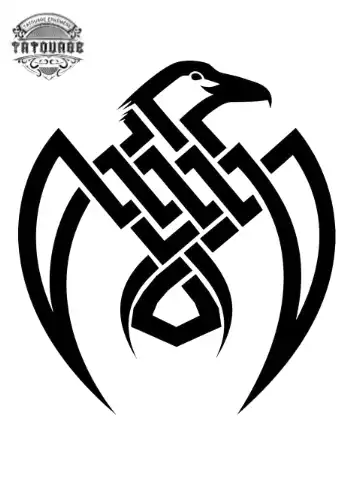 tatouage ephemere corbeau tribal Tatouage éphémère corbeau tribal