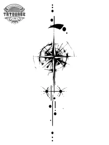 tatouage ephemere croix boussole Tatouage éphémère croix boussole