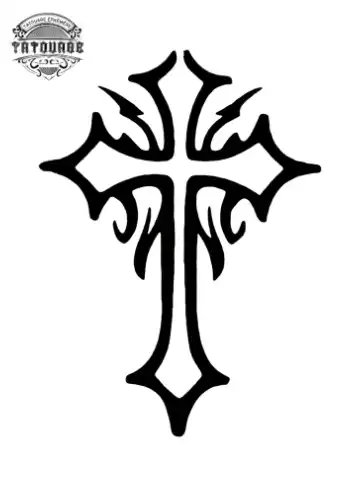 Tatouage éphémère croix chrétienne