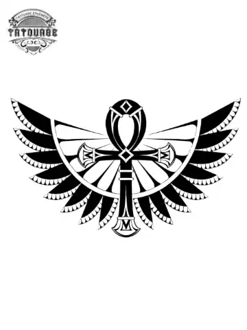 Tatouage éphémère croix de vie égyptienne